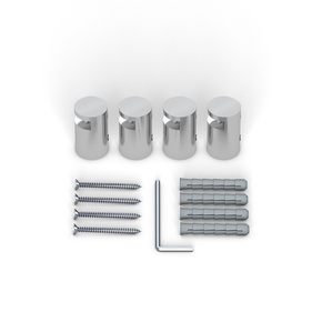 Klemmhalter Edelstahl ø 15 mm/15 mm für Plattenstärke 2-5 mm, 4er-Set