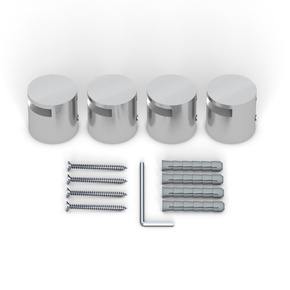 Klemmhalter Edelstahl ø 25 mm/15 mm für Plattenstärke 2-5 mm, 4er-Set