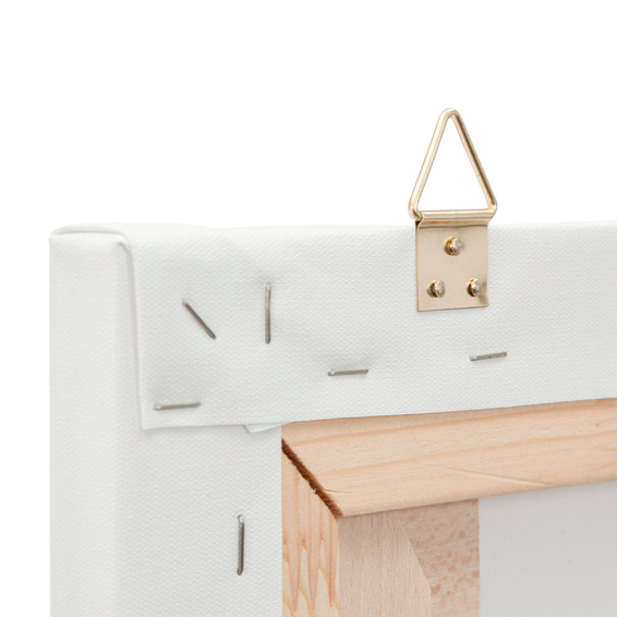 Klappösen, Befestigung am Keilrahmen