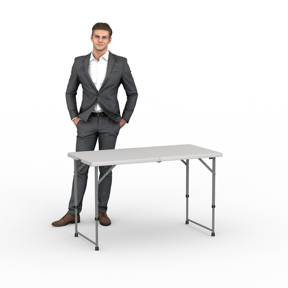 Klapptisch rechteckig, 121 x 60 x 74 cm