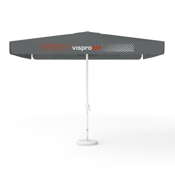 Sonnenschirm mit Logodruck, 300 x 300 cm, alle 4 Segmente mit 1 Motiv bedruckt