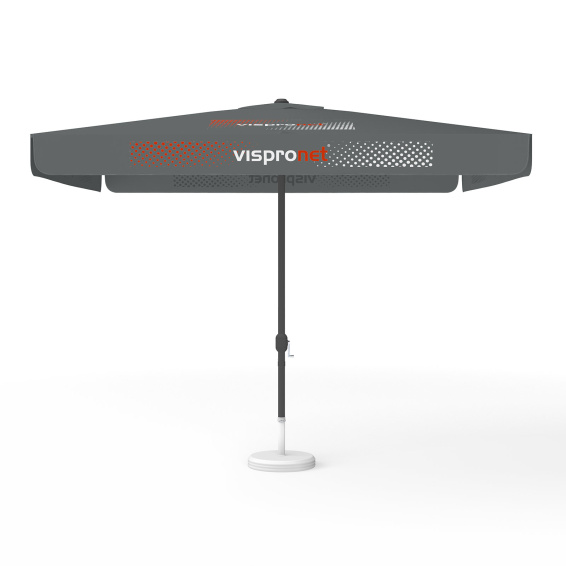 Sonnenschirm mit Logodruck, 300 x 300 cm, alle 4 Segmente mit 1 Motiv bedruckt