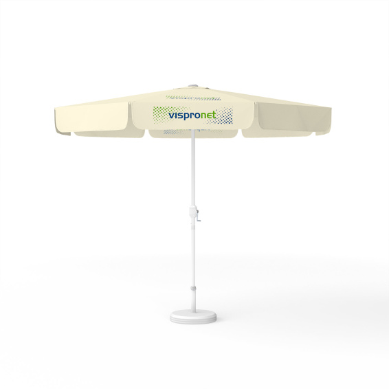 Sonnenschirm mit Logodruck, ø 300 cm, 2 Segmente bedruckt