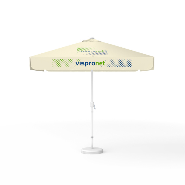 Sonnenschirm mit Logodruck, 250 x 250 cm, 2 Segmente bedruckt