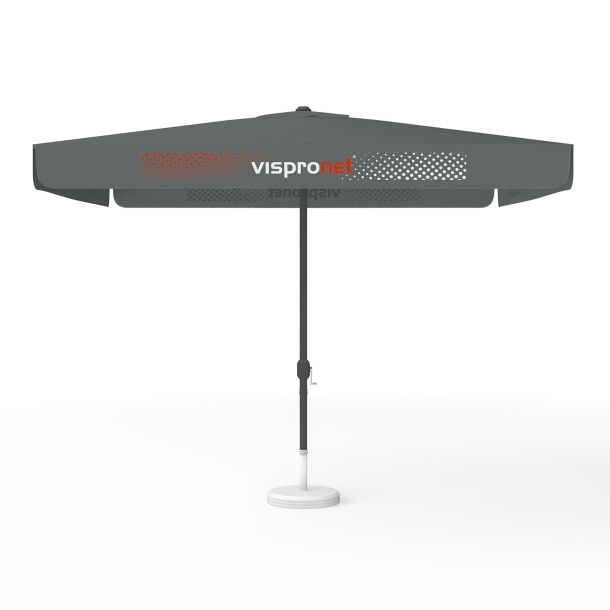 Sonnenschirm mit Logodruck, 300 x 300 cm, alle 4 Segmente mit 1 Motiv bedruckt