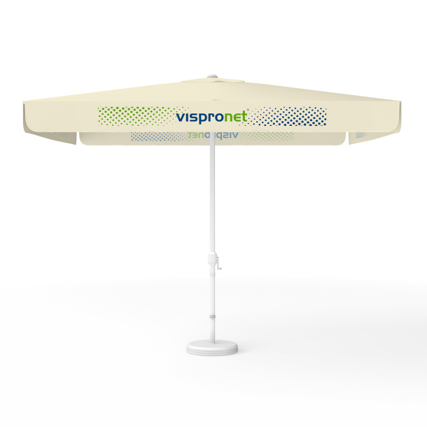 Sonnenschirm mit Logodruck, 300 x 300 cm, alle 4 Segmente mit 1 Motiv bedruckt