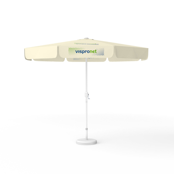 Sonnenschirm mit Logodruck, ø 300 cm, 4 Segmente mit 1 Motiv bedruckt