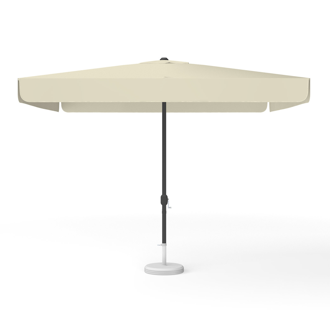 Sonnenschirm beige, quadratisch, 300 x 300 cm mit Kurbel, einfarbig
