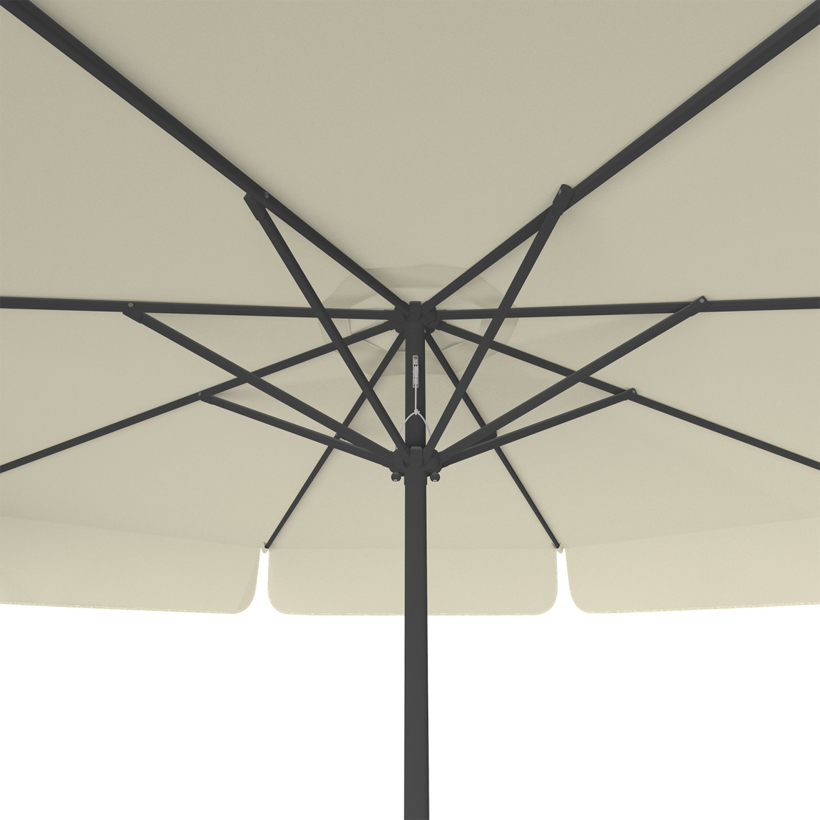 Sonnenschirm beige, ø 300 cm, Ansicht von unten