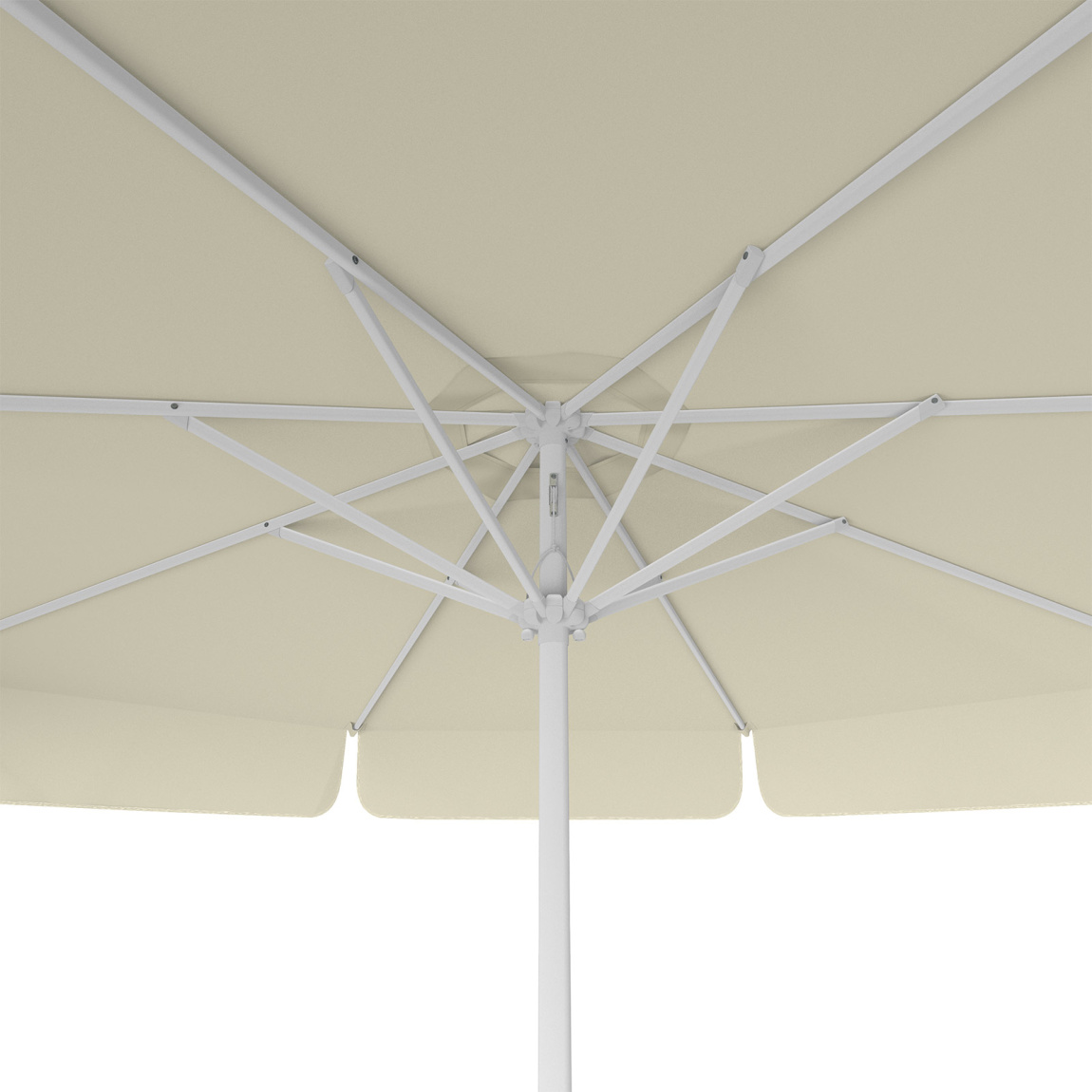 Sonnenschirm beige, ø 300 cm, Ansicht von unten
