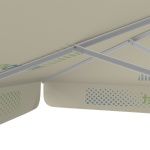 Sonnenschirm mit Logodruck, 250 x 250 cm, robuste Streben