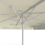 Sonnenschirm mit Logodruck, 300 x 300 cm, Ansicht von unten