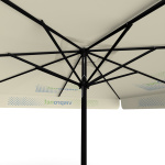 Sonnenschirm mit Logodruck, 300 x 300 cm, Ansicht von unten