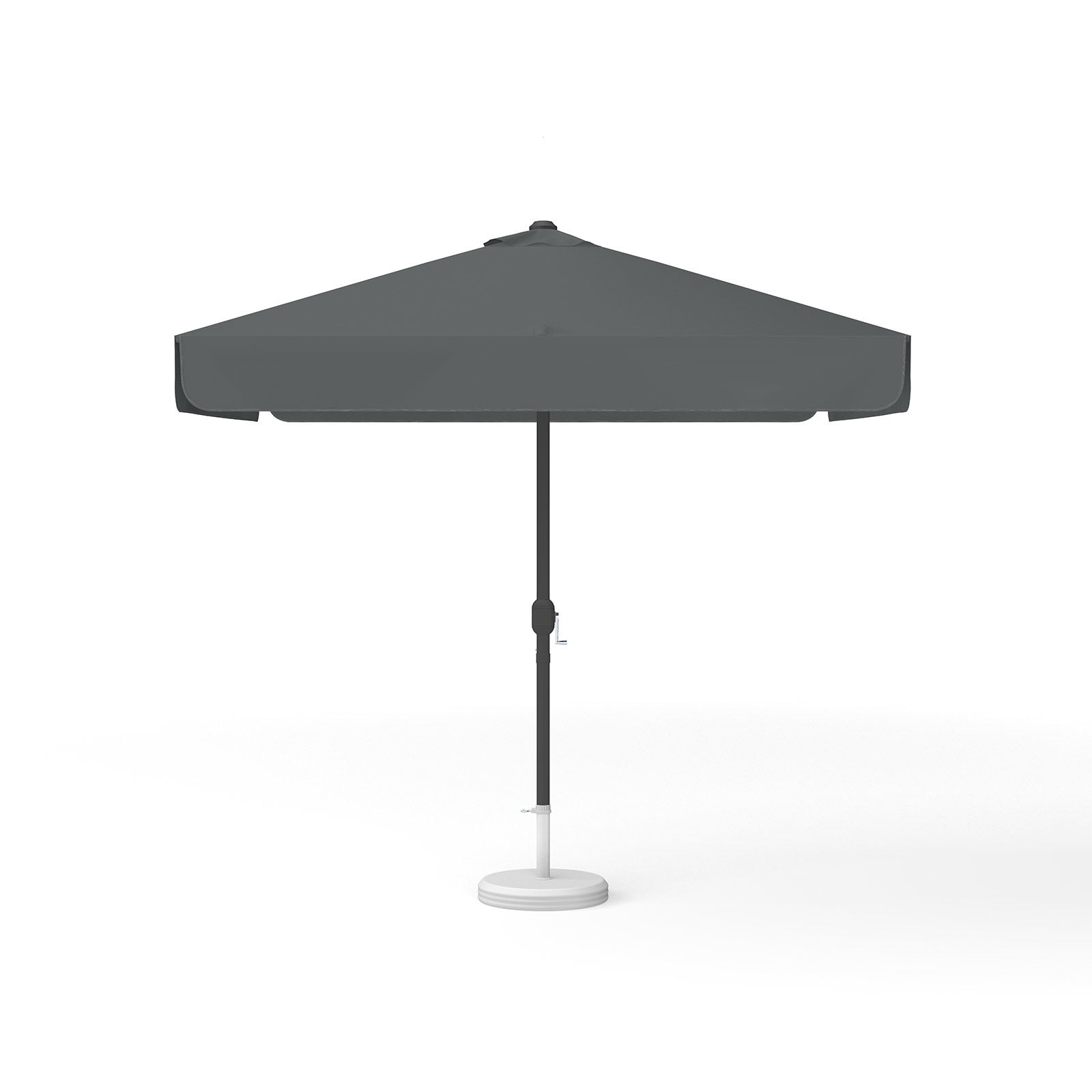 Sonnenschirm anthrazit, quadratisch, 250 x 250 cm mit Kurbel, einfarbig