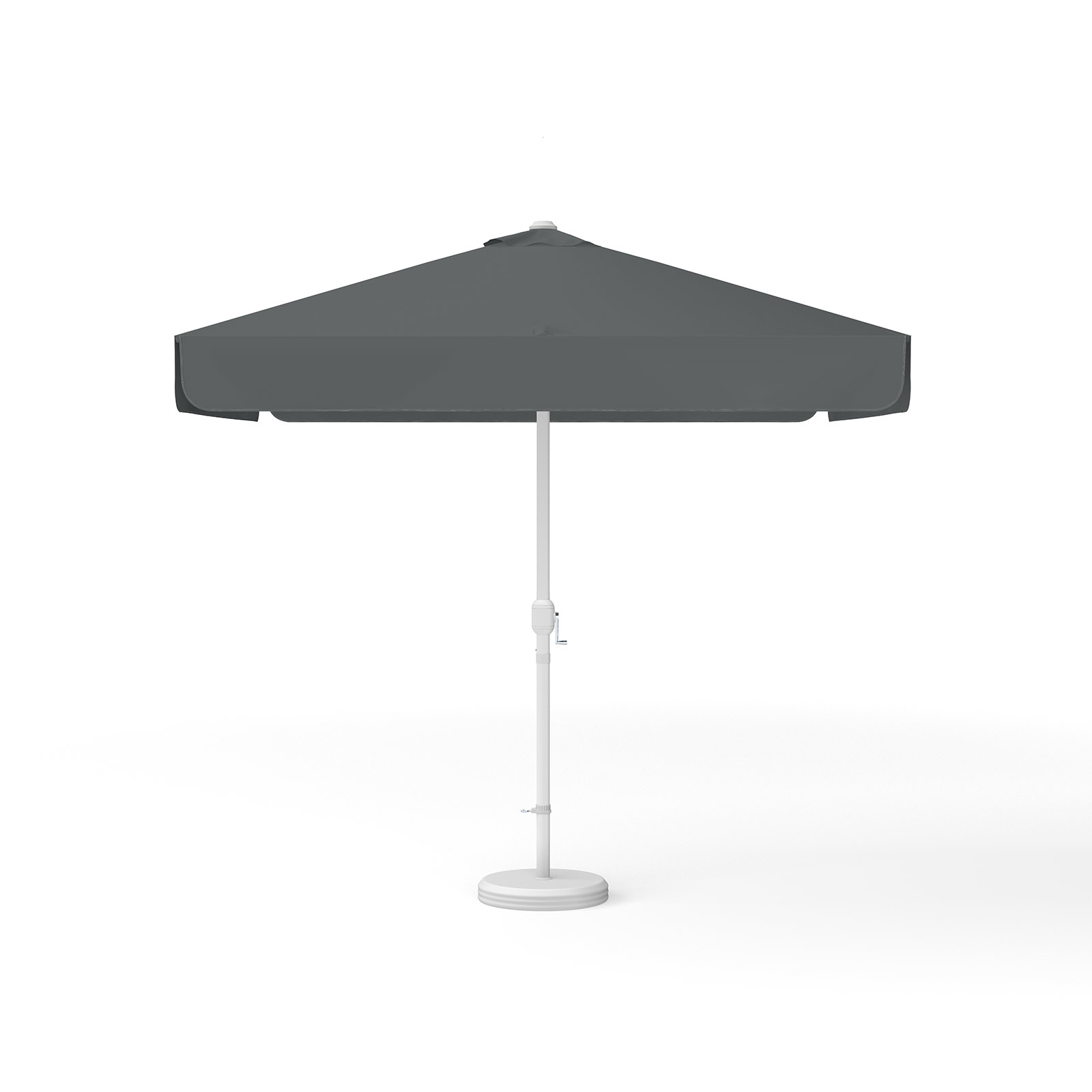Sonnenschirm anthrazit, quadratisch, 250 x 250 cm mit Kurbel, einfarbig