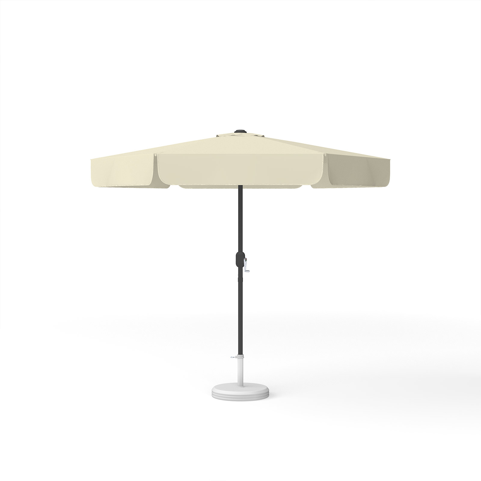 Sonnenschirm beige, rund, ø 250 cm mit Kurbel, einfarbig