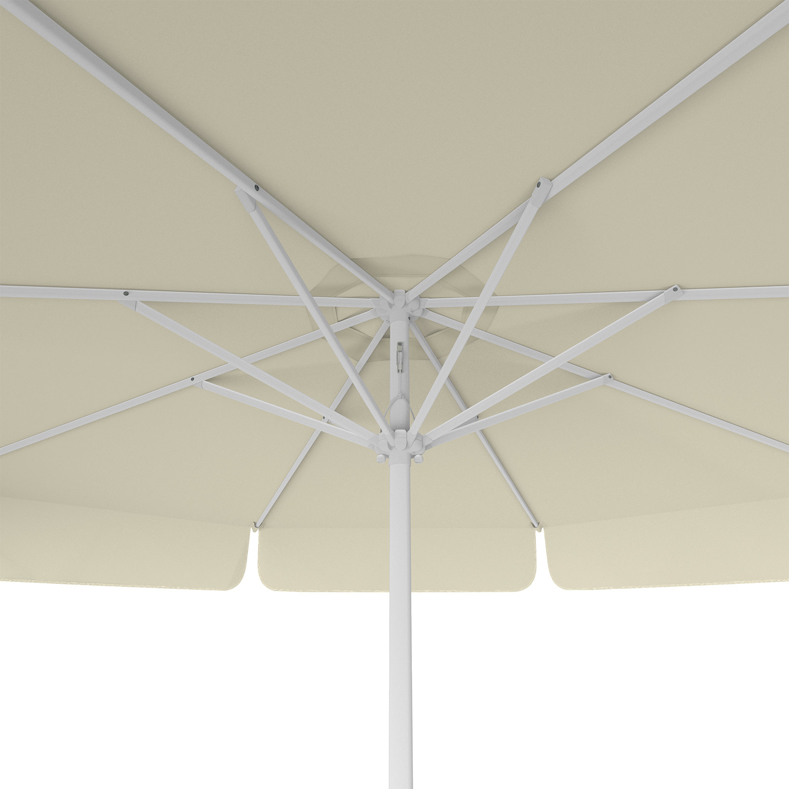 Sonnenschirm beige, ø 300 cm, Ansicht von unten