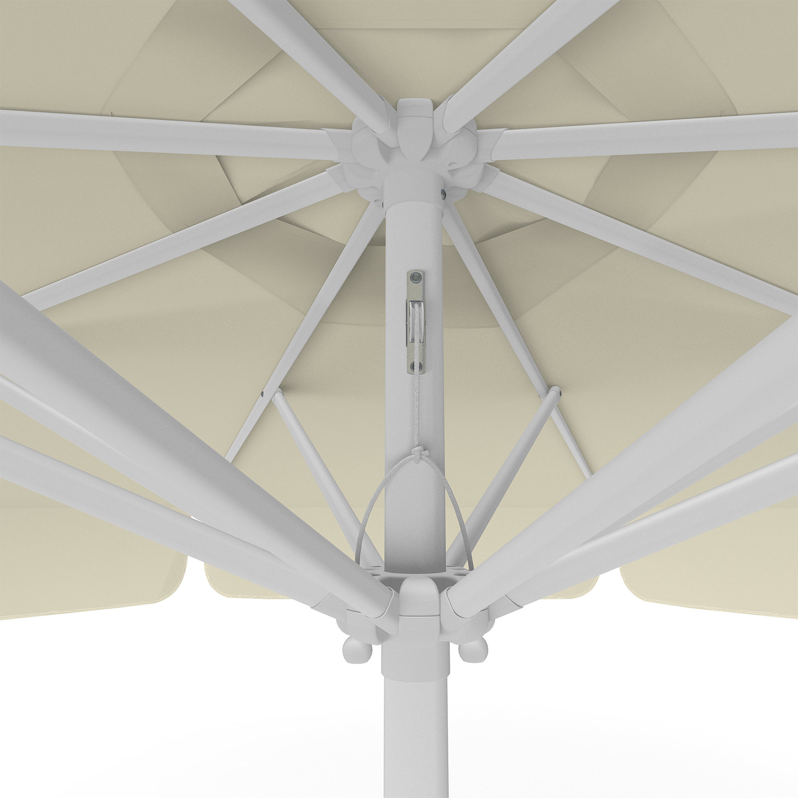 Sonnenschirm beige, ø 300 cm, Detail Seilzug