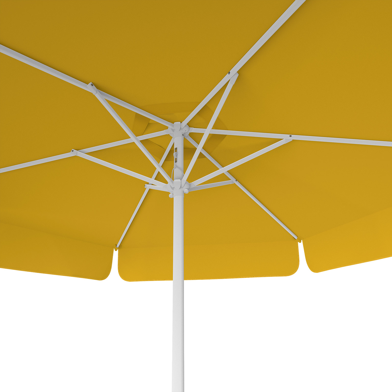 Sonnenschirm orange, ø 250 cm, Ansicht von unten