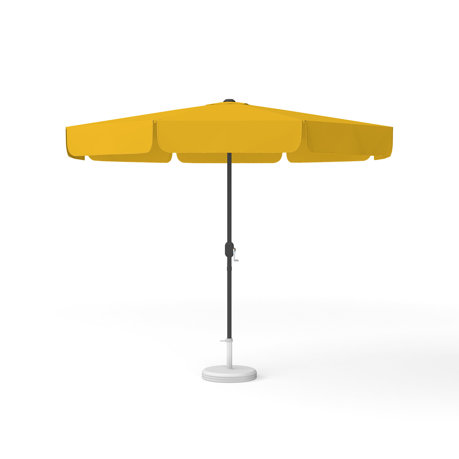 Sonnenschirm orange, rund, ø 300 cm mit Kurbel, einfarbig