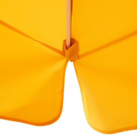 Befestigung des Schirmdaches an der Strebe