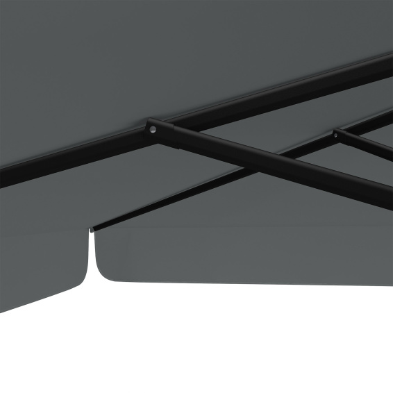 Sonnenschirm anthrazit, 300 x 300 cm, robuste Streben