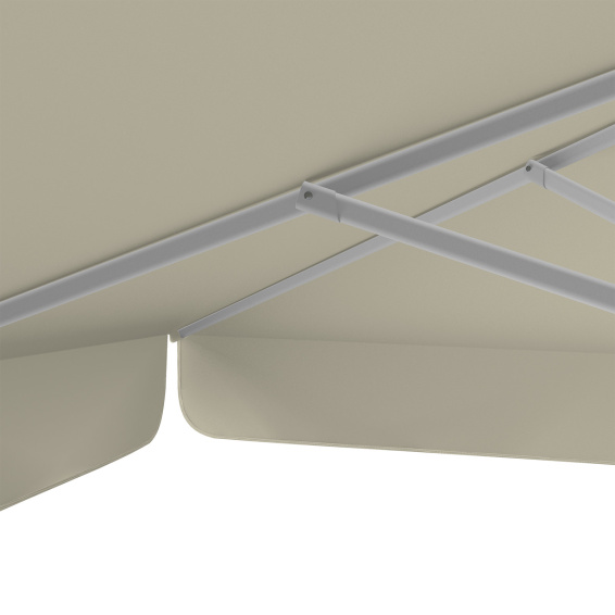 Sonnenschirm beige, 250 x 250 cm, robuste Streben