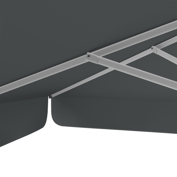 Sonnenschirm anthrazit, 250 x 250 cm, robuste Streben