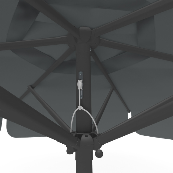 Sonnenschirm anthrazit, ø 250 cm, Detail Seilzug
