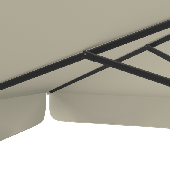 Sonnenschirm beige, 250 x 250 cm, robuste Streben