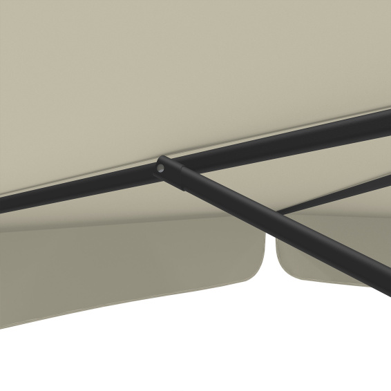 Sonnenschirm beige, ø 250 cm, robuste Streben