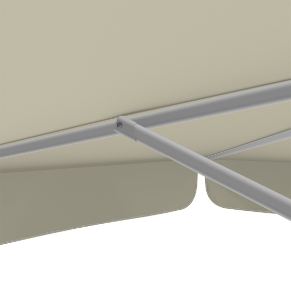 Sonnenschirm beige, ø 250 cm, robuste Streben