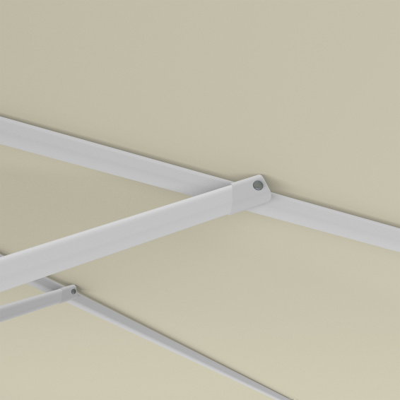Sonnenschirm beige, ø 300 cm, robuste Streben