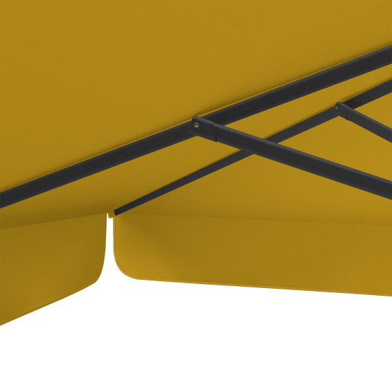 Sonnenschirm orange, 250 x 250 cm, robuste Streben