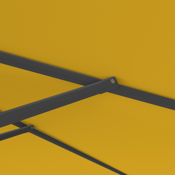 Sonnenschirm orange, ø 300 cm, robuste Streben