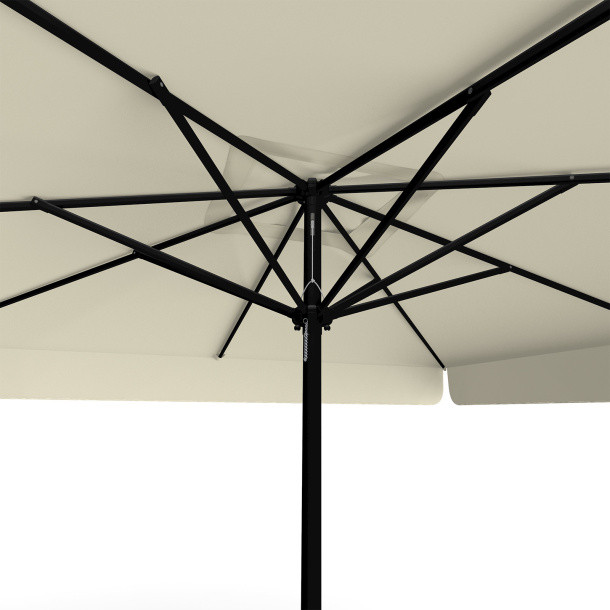 Sonnenschirm beige, 300 x 300 cm, Ansicht von unten