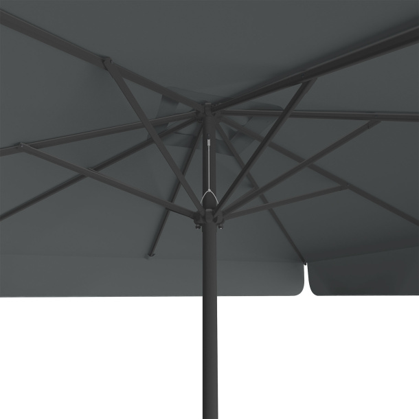 Sonnenschirm anthrazit, 250 x 250 cm, Ansicht von unten