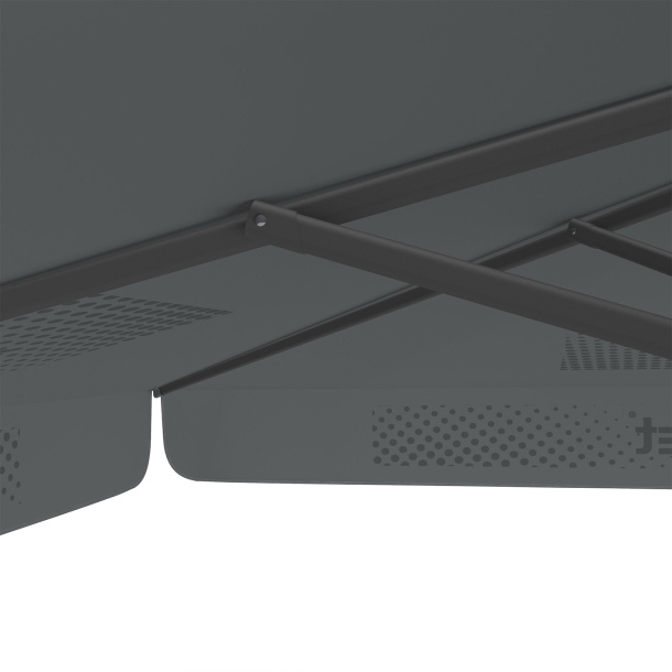 Sonnenschirm mit Logodruck, 300 x 300 cm, robuste Streben