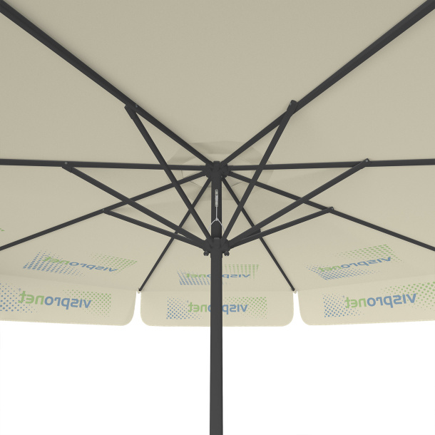 Sonnenschirm mit Logodruck, ø 300 cm, Ansicht von unten