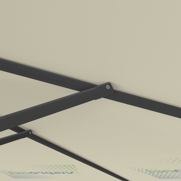 Sonnenschirm mit Logodruck, ø 300 cm, robuste Streben