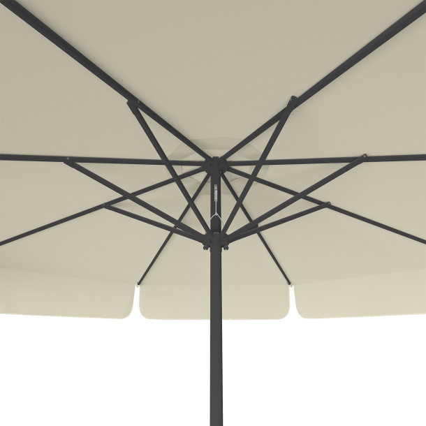 Sonnenschirm beige, ø 300 cm, Ansicht von unten