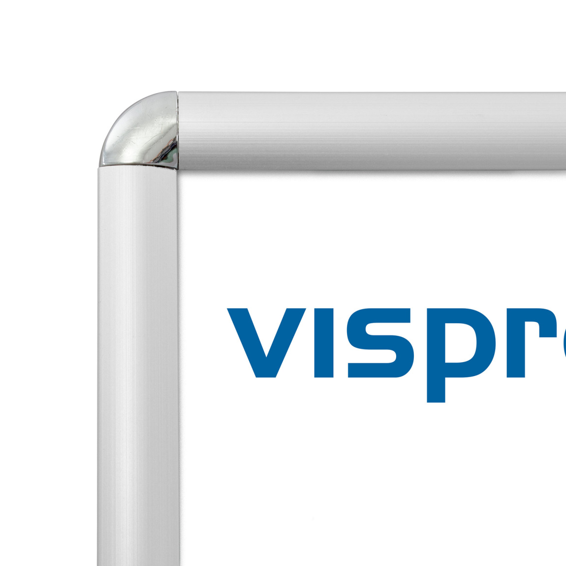 Klapprahmenprofil Größe DIN A1, Rundecken in Chromoptik