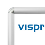 Klapprahmenprofil Größe DIN A1, Rundecken in Chromoptik