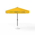 Sonnenschirm mit Logodruck, 250 x 250 cm, 2 Volants bedruckt