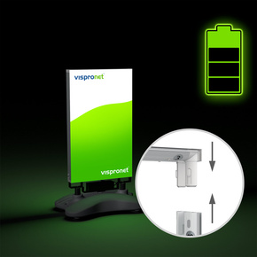 LED Kundenstopper Lightbox Akku - Outdoor
