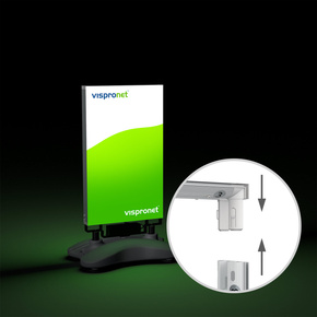 LED Kundenstopper Lightbox Akku - Outdoor