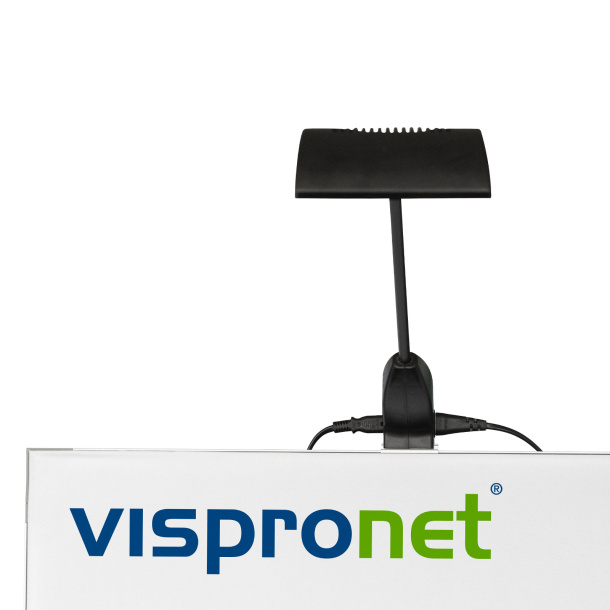 LED-Spot befestigt am Kederrahmen flex