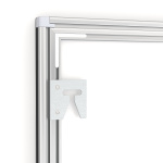 Posterrahmen LED, A1, Detail Rückseite mit Wandhalter