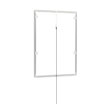 Posterrahmen LED, A1, Rückseite mit Wandhaltern und Stromanschlusskabel