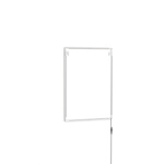 Posterrahmen LED, Rückseite mit Wandhaltern und Stromanschlusskabel